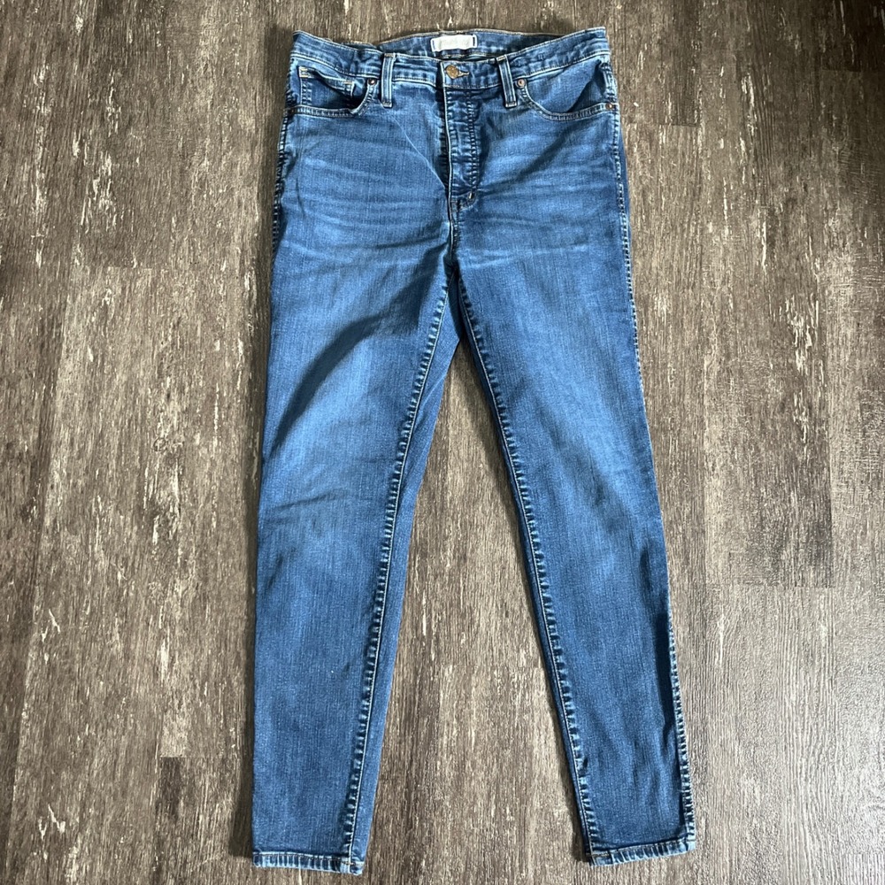 Madewell Womens 10" High Rise Skinny‎ Jeans Size 31 Blue Denim Classic Casual